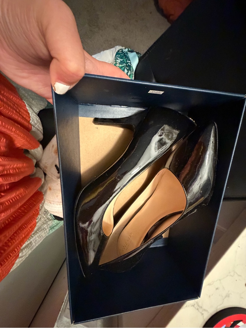 Cole haan patent black pumps